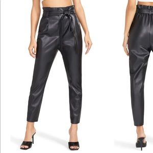 BB Dakota high-waisted faux leather pants